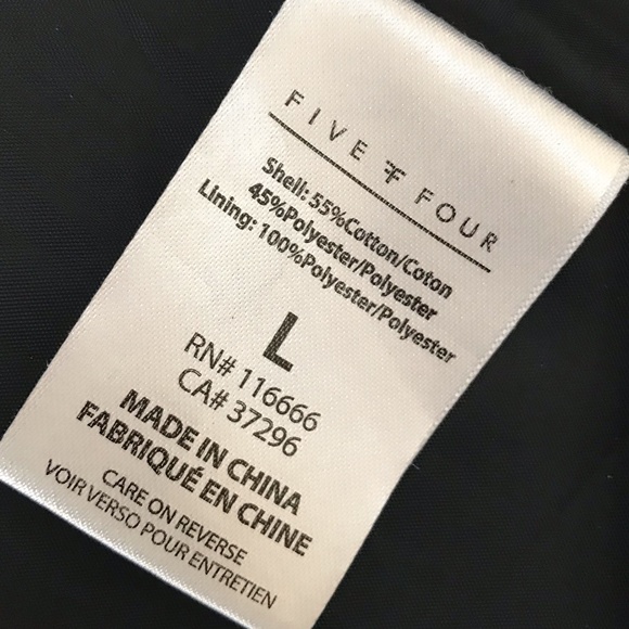 Five Four Sz L Shacket zip front "Caulfield Jacket" black hooded jacket - Picture 7 of 8